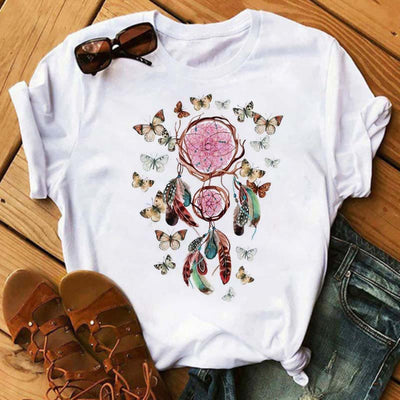 Olivenorma Modal Dreamcatcher Printed T-Shirt
