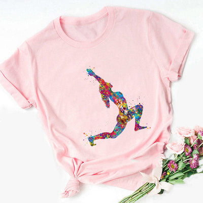 Olivenorma Colorful Buddha Meditation Yoga Printed T-Shirt