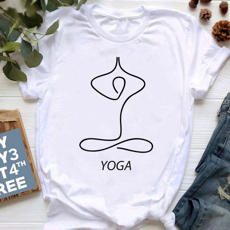Olivenorma Yoga Meditation Top Colorful Printed T-Shirt