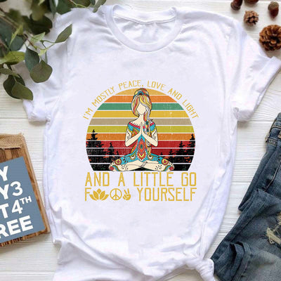 Olivenorma Yoga Meditation Top Colorful Printed T-Shirt