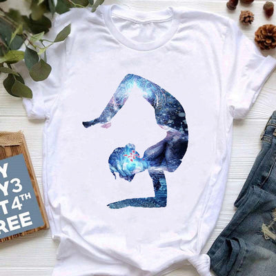 Olivenorma Yoga Meditation Top Colorful Printed T-Shirt