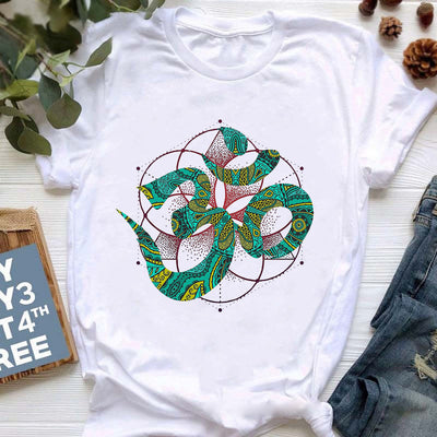 Olivenorma Buddha Yoga Meditation Top Colorful Printed T-Shirt