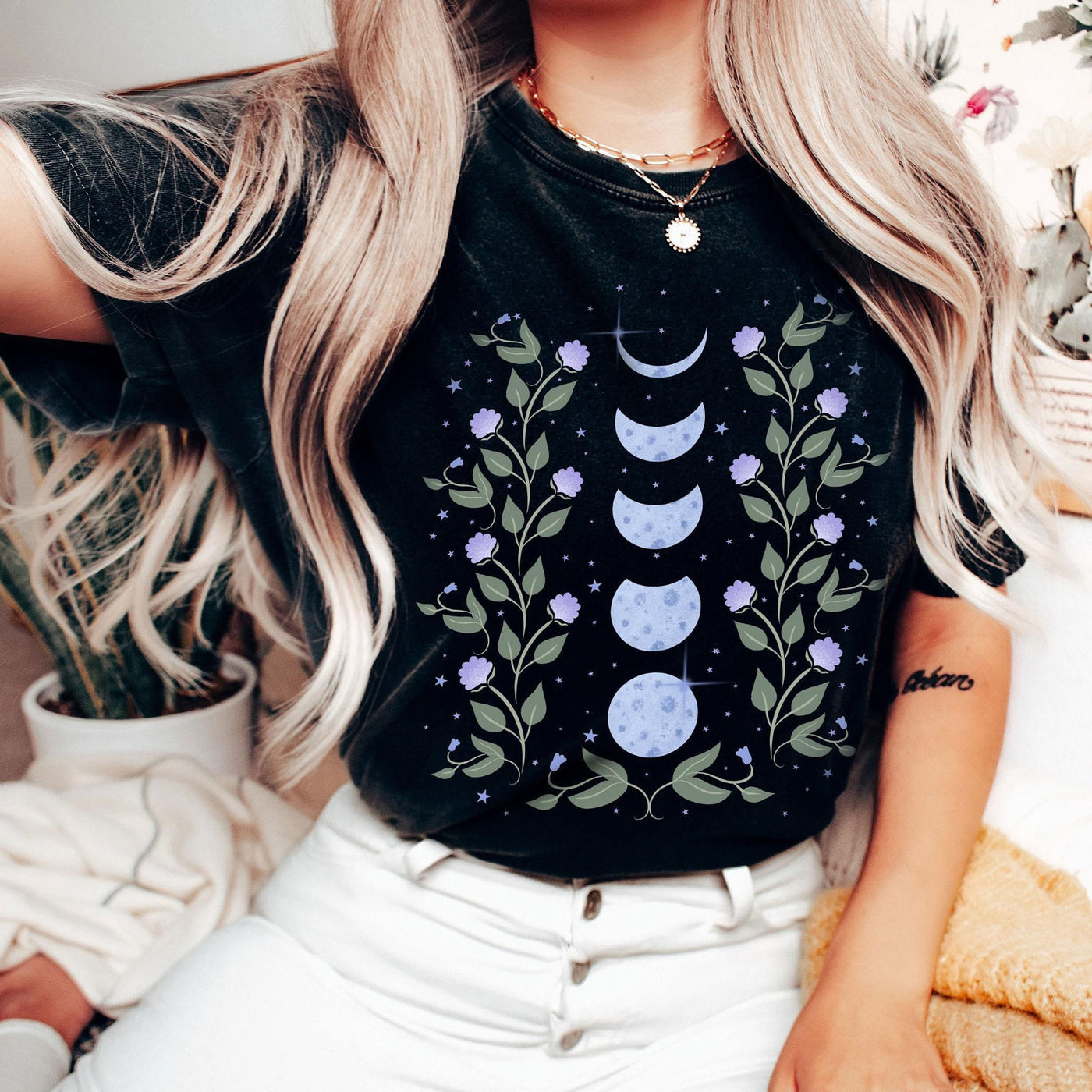 Olivenorma Celestial Moon Phases T-Shirt