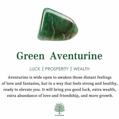 Olivenorma Tiger Eye Green Aventurine Beaded Cross Pendant Bracelet