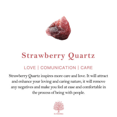 Olivenorma Strawberry Quartz Silver Obsidian Beaded Bracelet