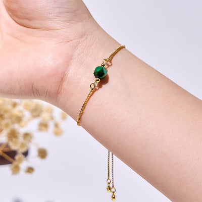 Olivenorma Faceted Green Tiger Eye Beaded Bracelet