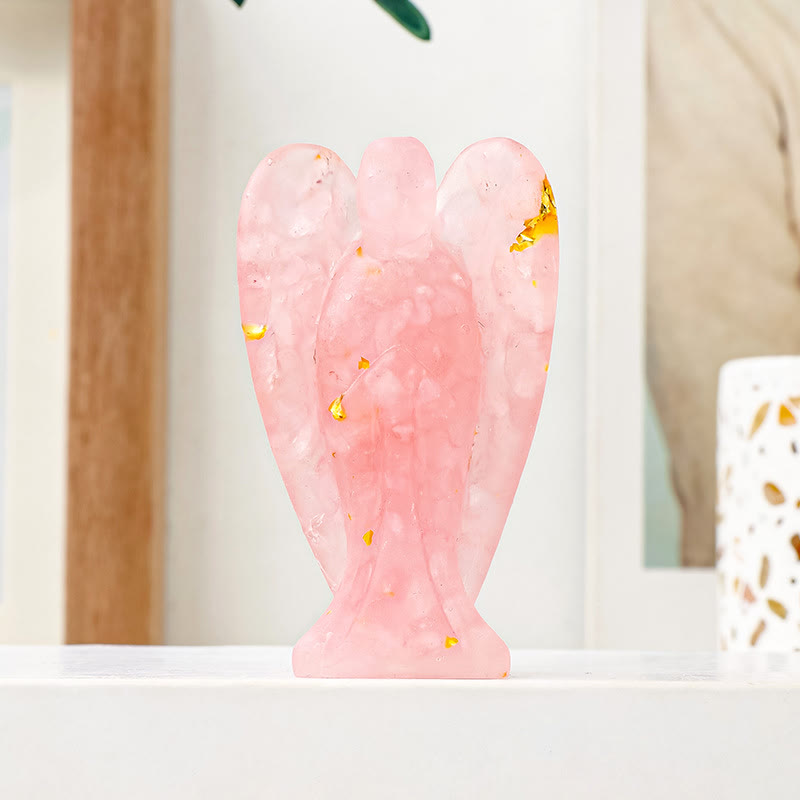 Olivenorma Crystal Epoxy Angel Gemstone Decoration
