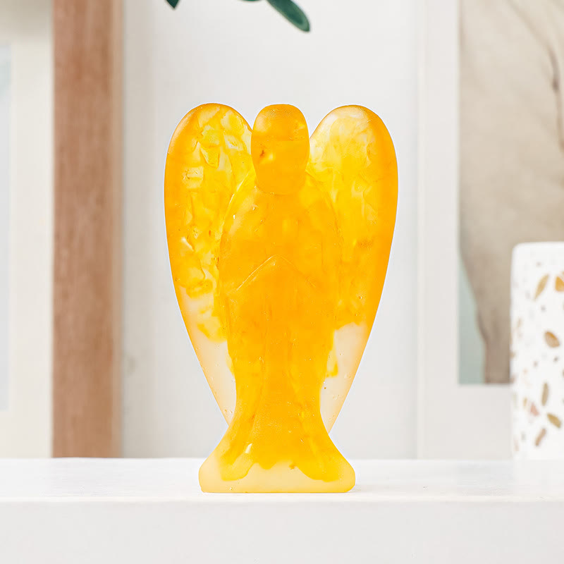 Olivenorma Crystal Epoxy Angel Gemstone Decoration