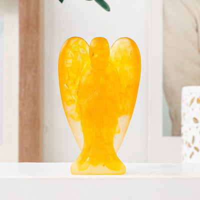 Olivenorma Crystal Epoxy Angel Gemstone Decoration