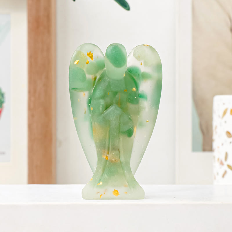 Olivenorma Crystal Epoxy Angel Gemstone Decoration