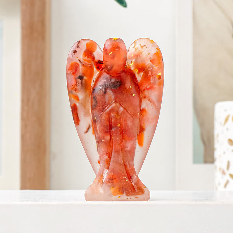 Olivenorma Crystal Epoxy Angel Gemstone Decoration