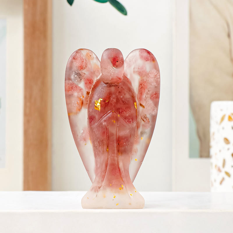 Olivenorma Crystal Epoxy Angel Gemstone Decoration
