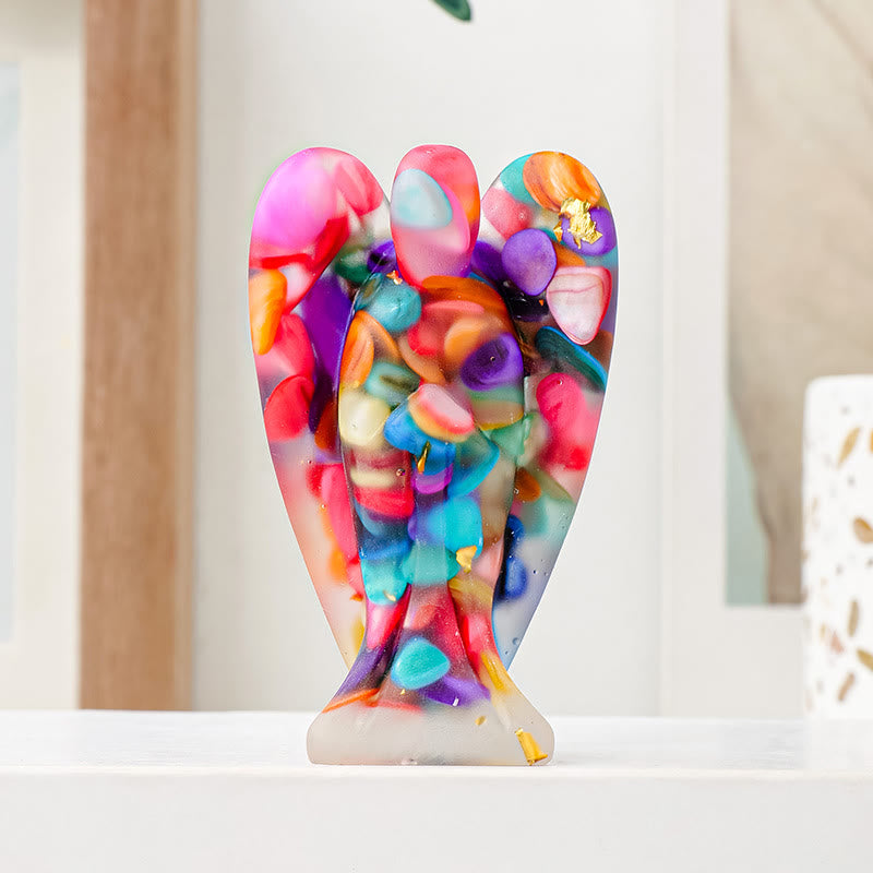 Olivenorma Crystal Epoxy Angel Gemstone Decoration
