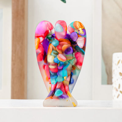 Olivenorma Crystal Epoxy Angel Gemstone Decoration