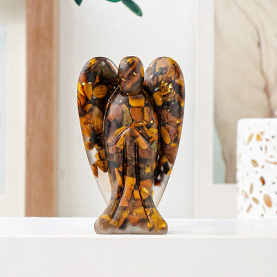 Olivenorma Crystal Epoxy Angel Gemstone Decoration