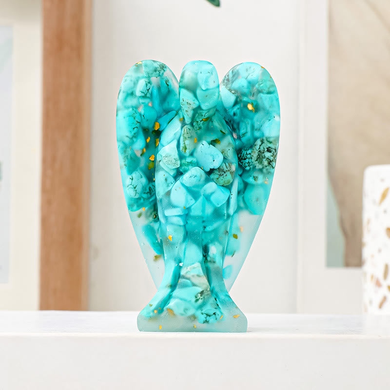 Olivenorma Crystal Epoxy Angel Gemstone Decoration
