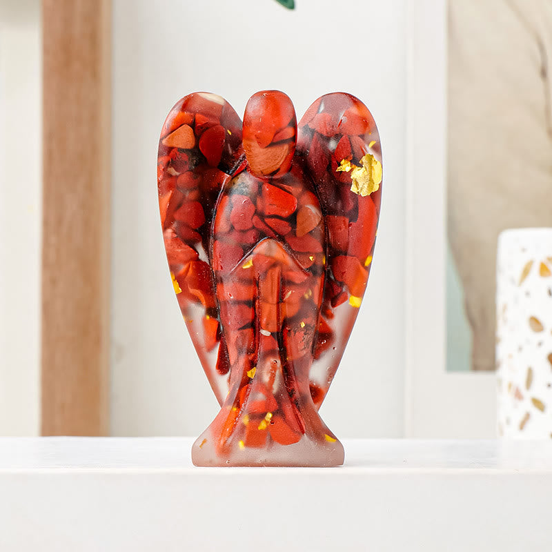 Olivenorma Crystal Epoxy Angel Gemstone Decoration