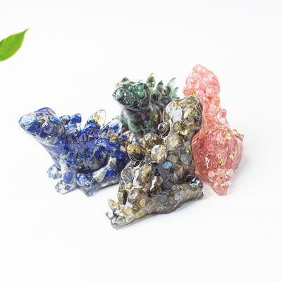 Olivenorma Crystal Epoxy Cute Little Dinosaur Gemstone Decoration