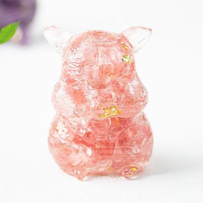 Olivenorma Crystal Epoxy Cute Hamster Gemstone Decoration