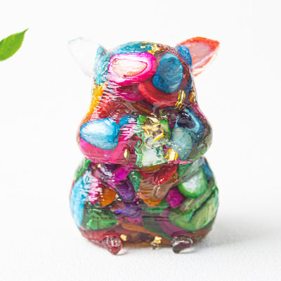 Olivenorma Crystal Epoxy Cute Hamster Gemstone Decoration