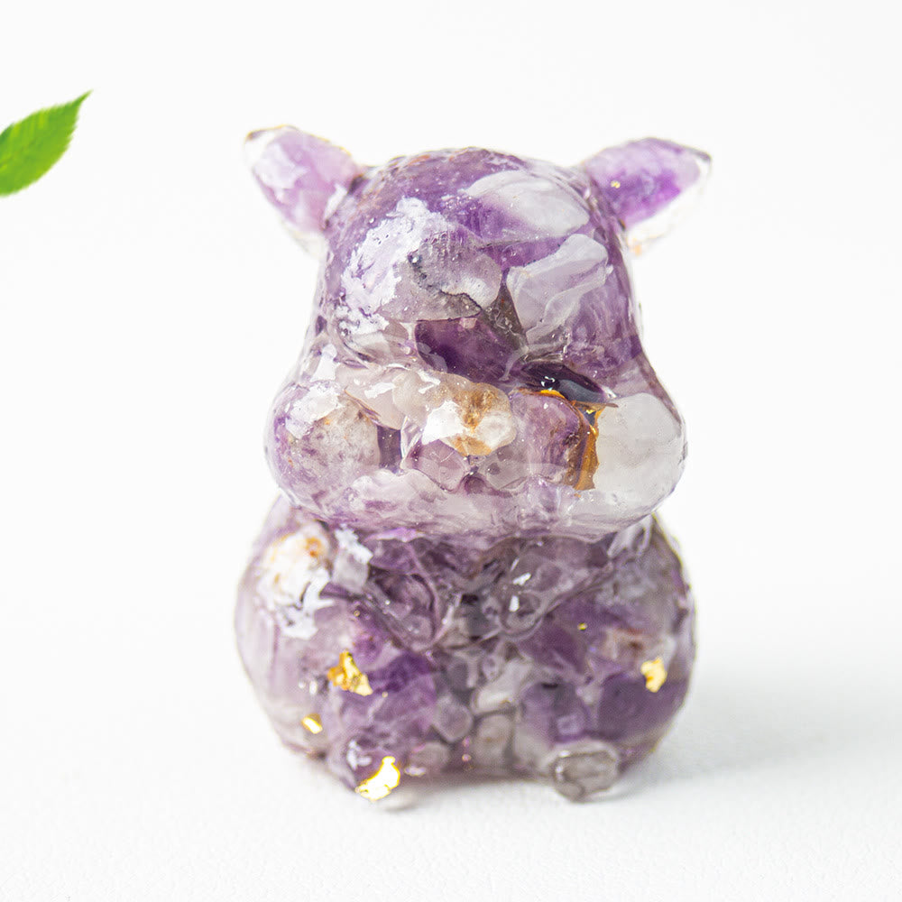 Olivenorma Crystal Epoxy Cute Hamster Gemstone Decoration