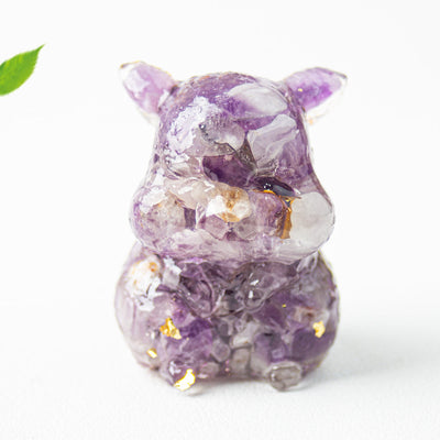 Olivenorma Crystal Epoxy Cute Hamster Gemstone Decoration