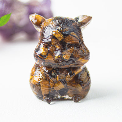 Olivenorma Crystal Epoxy Cute Hamster Gemstone Decoration
