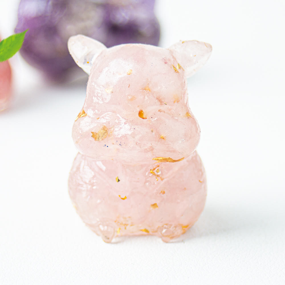 Olivenorma Crystal Epoxy Cute Hamster Gemstone Decoration