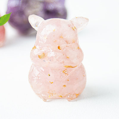 Olivenorma Crystal Epoxy Cute Hamster Gemstone Decoration