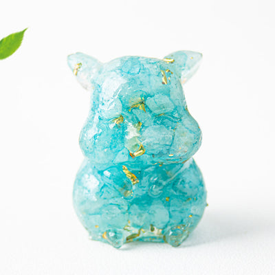 Olivenorma Crystal Epoxy Cute Hamster Gemstone Decoration