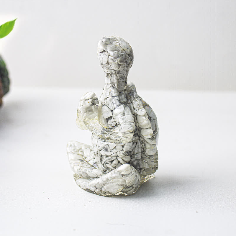 Olivenorma Crystal Epoxy Meditating Turtle Gemstone Decoration
