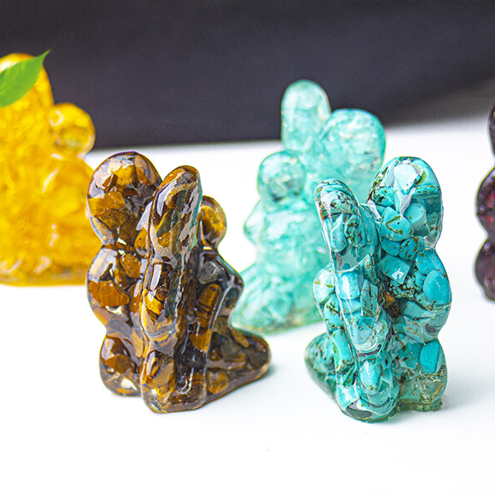 Olivenorma Crystal Epoxy Butterfly Fairy Gemstone Decoration
