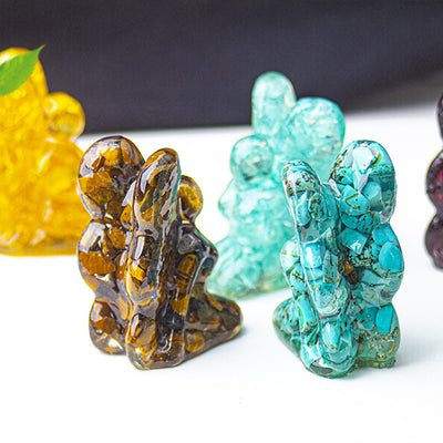 Olivenorma Crystal Epoxy Butterfly Fairy Gemstone Decoration