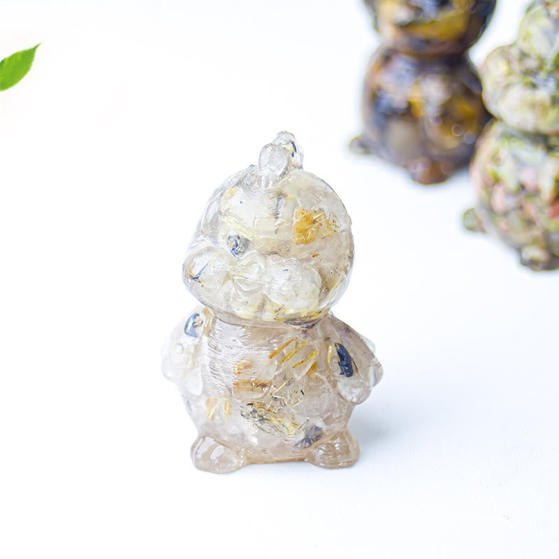 Olivenorma Crystal Epoxy Chick Gemstone Decoration