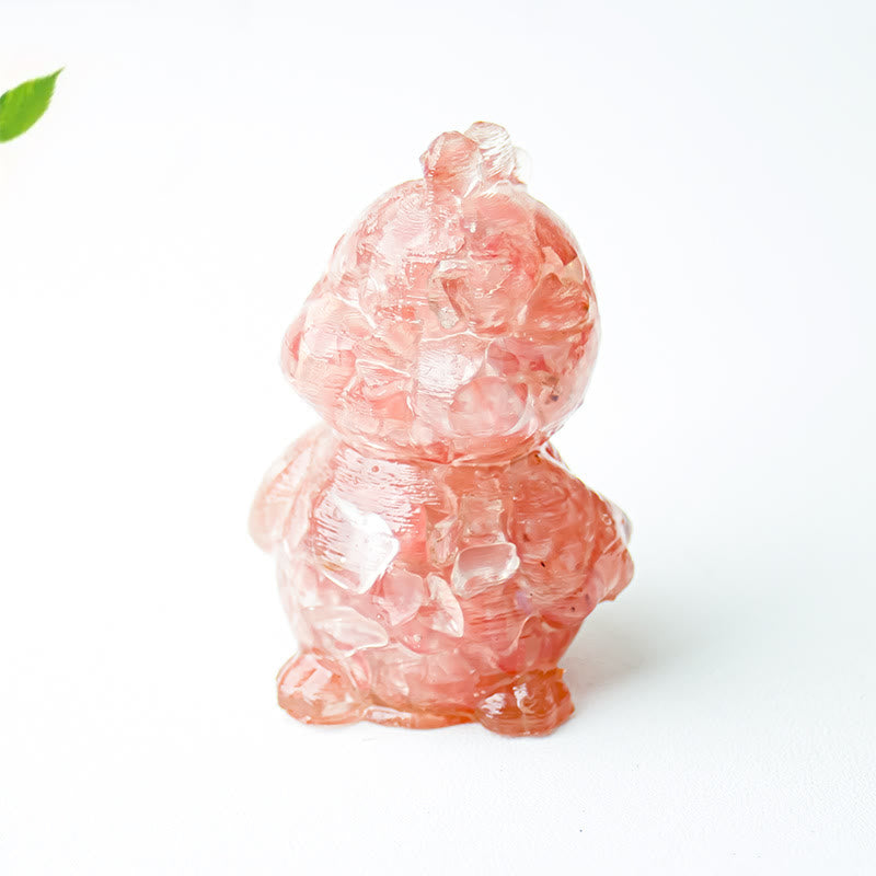 Olivenorma Crystal Epoxy Chick Gemstone Decoration