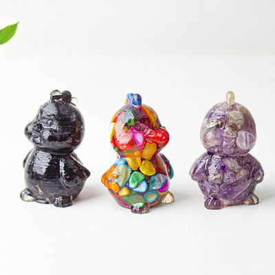 Olivenorma Crystal Epoxy Chick Gemstone Decoration