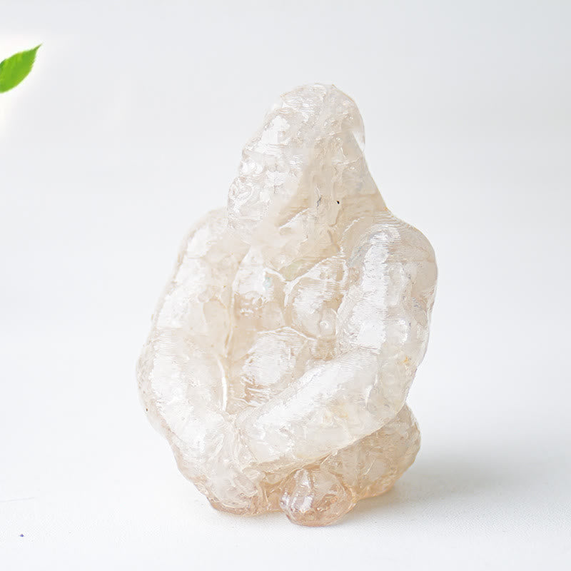 Olivenorma Crystal Epoxy Gorilla Gemstone Decoration