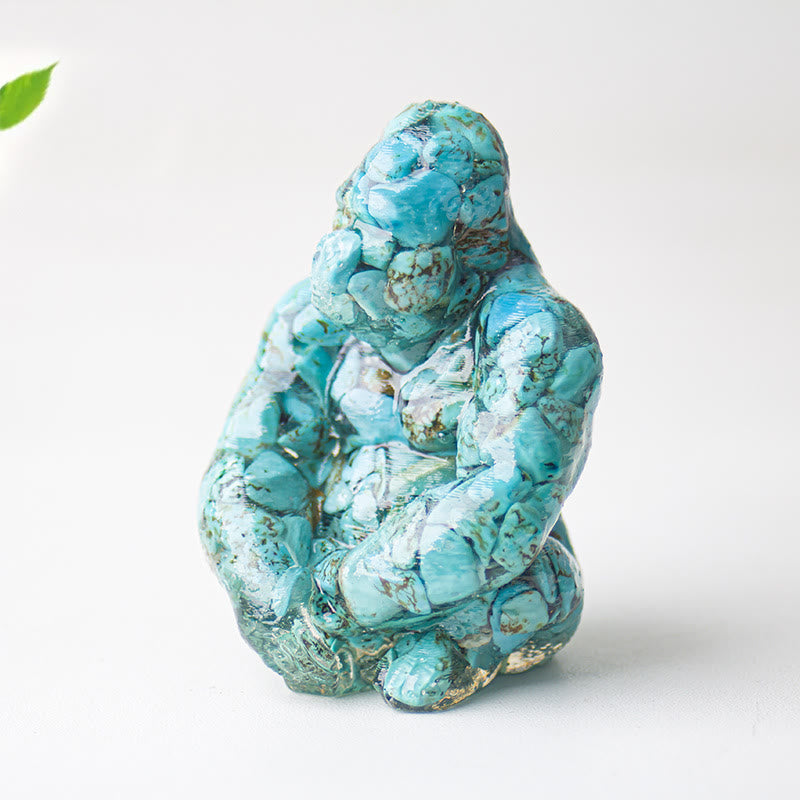 Olivenorma Crystal Epoxy Gorilla Gemstone Decoration
