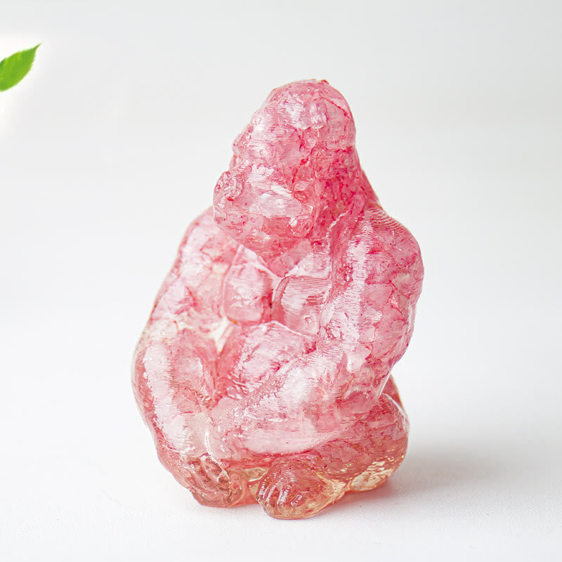 Olivenorma Crystal Epoxy Gorilla Gemstone Decoration
