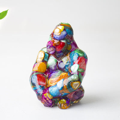 Olivenorma Crystal Epoxy Gorilla Gemstone Decoration