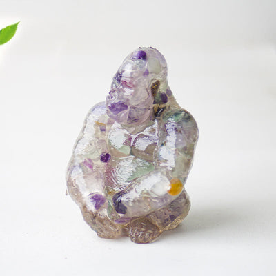 Olivenorma Crystal Epoxy Gorilla Gemstone Decoration