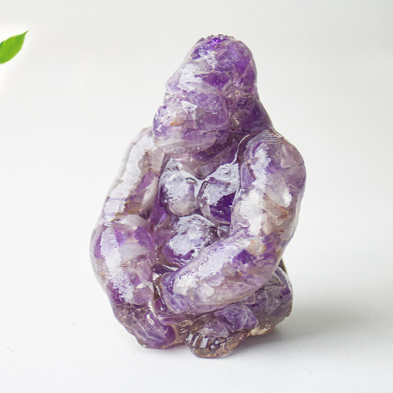 Olivenorma Crystal Epoxy Gorilla Gemstone Decoration