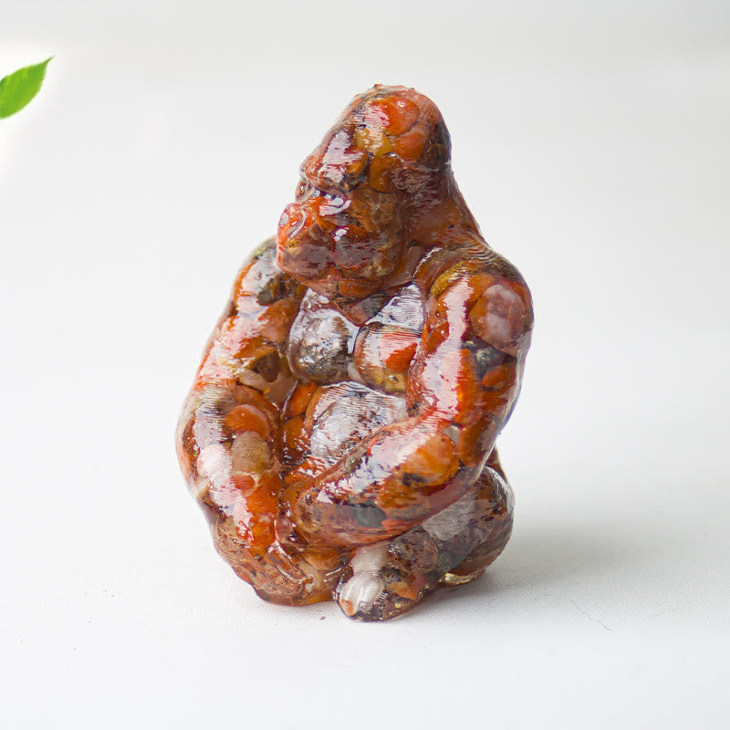 Olivenorma Crystal Epoxy Gorilla Gemstone Decoration