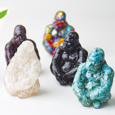 Olivenorma Crystal Epoxy Gorilla Gemstone Decoration