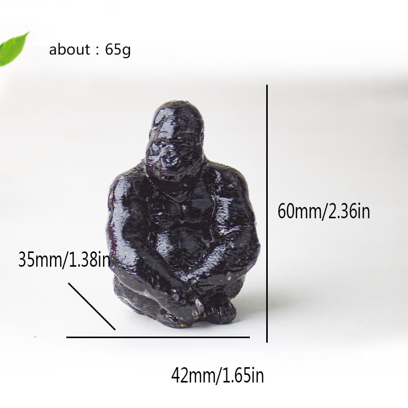Olivenorma Crystal Epoxy Gorilla Gemstone Decoration