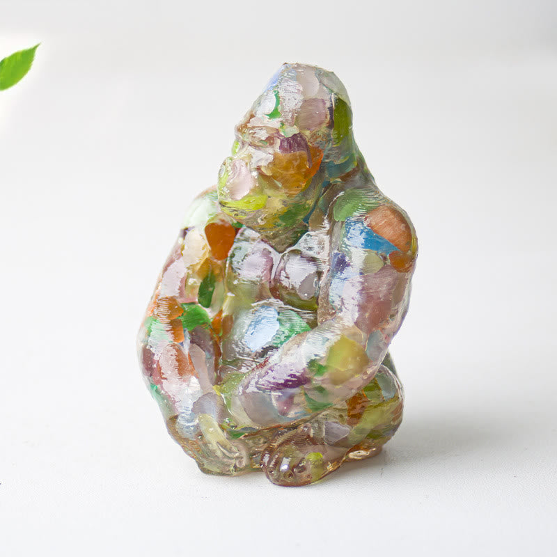 Olivenorma Crystal Epoxy Gorilla Gemstone Decoration