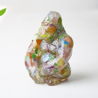 Olivenorma Crystal Epoxy Gorilla Gemstone Decoration