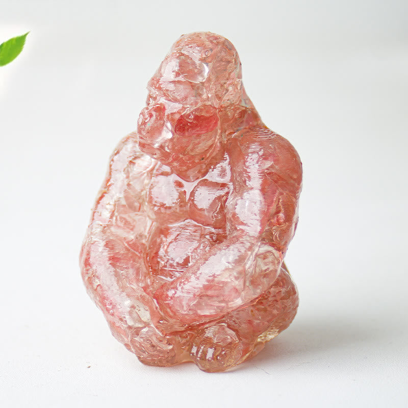 Olivenorma Crystal Epoxy Gorilla Gemstone Decoration