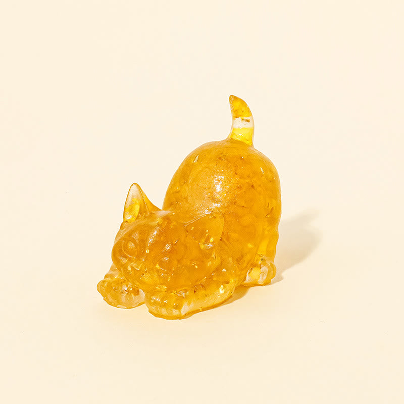 Olivenorma Crystal Epoxy Cute Kitten Gemstone Decoration