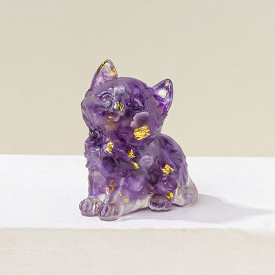 Olivenorma Crystal Epoxy Cute Kitten Gemstone Decoration